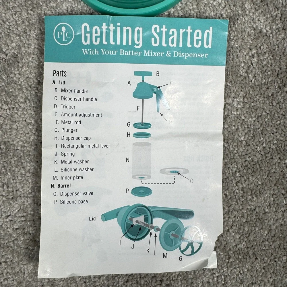 Pampered Chef No Mess Batter Mixer & Dispenser‎ Pancake Muffin Cupcake #100082